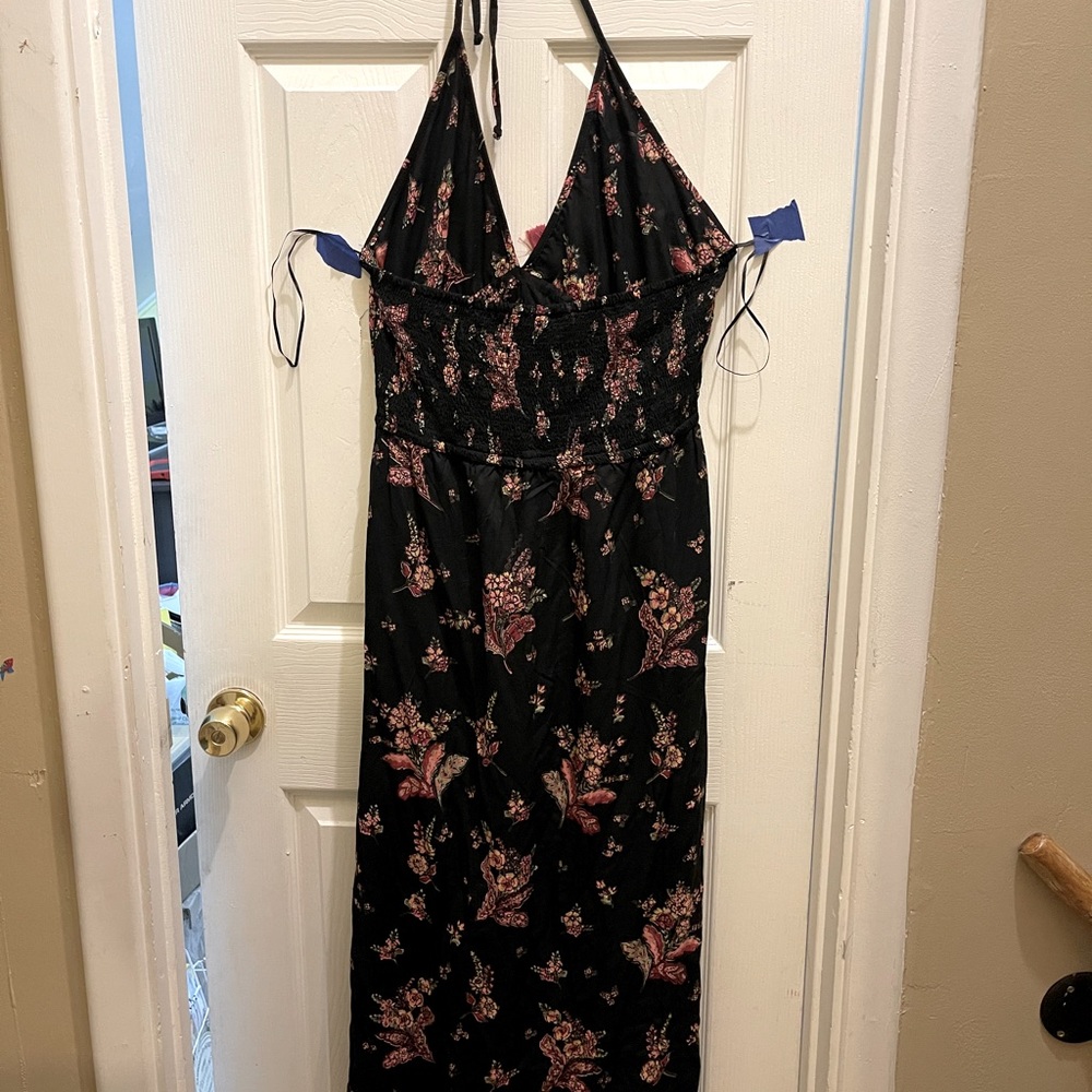 Romper with long back skirt